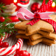 christmas cookies on table